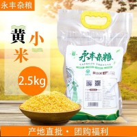 朝陽(yáng)黃小米5斤袋裝農(nóng)家自種月子米寶寶米廠家批發(fā)黃小米2.5kg